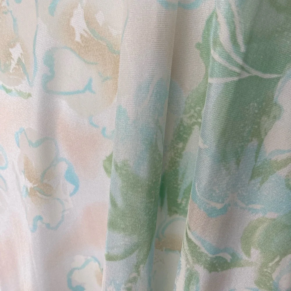 2 Piece Vintage CHEVETTE Nightgown Robe Floral Size M/L ILGWU